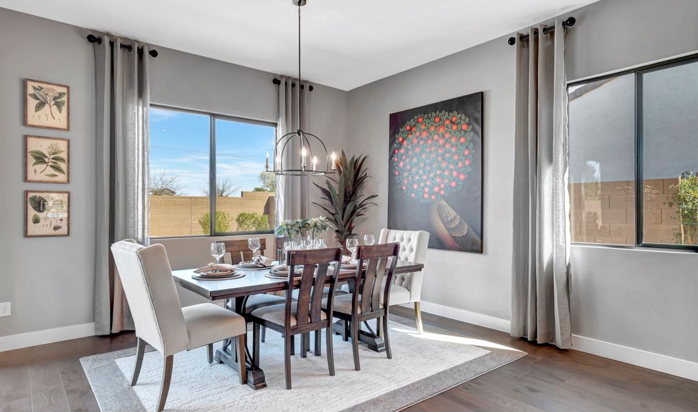 Natural light in dining area