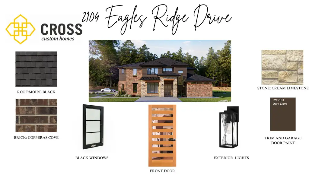 Front exterior of a new home in Eagles Bluff, Hudson Oaks, TX, highlighting curb appeal (Image 2). Front exterior of a new home in Eagles Bluff, Hudson Oaks, TX, highlighting curb appeal (Image 2).