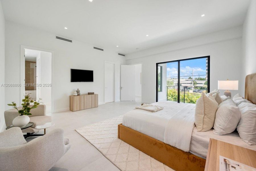 Furnished interior view inside a new home in , Miami (Image 12).