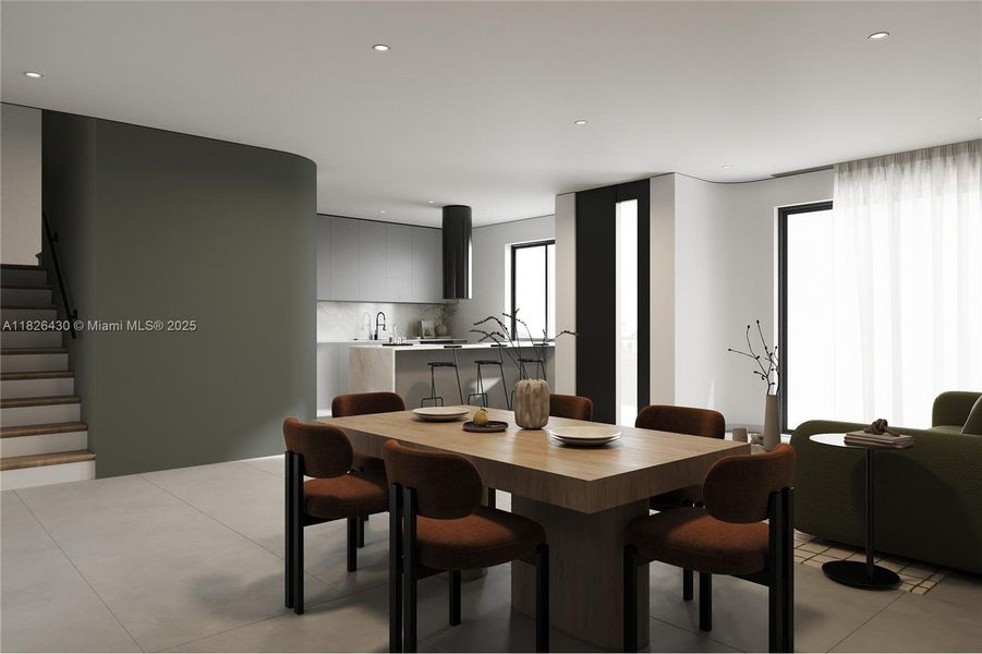 Furnished interior view inside a new home in , Miami (Image 4). Furnished interior view inside a new home in , Miami (Image 4).