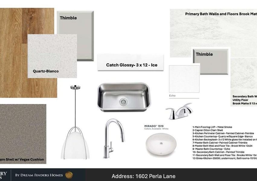 Sample of building materials used in homes in Escondido, Magnolia (Image 4). Sample of building materials used in homes in Escondido, Magnolia (Image 4).