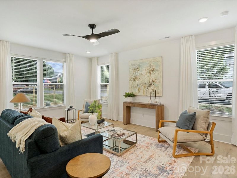 Furnished interior view inside a new home in , Charlotte (Image 8). Furnished interior view inside a new home in , Charlotte (Image 8).