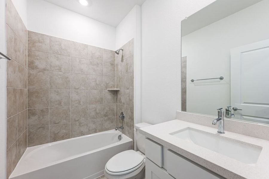 Furnished interior view inside a new home in Madero 50s, Fort Worth (Image 9). Furnished interior view inside a new home in Madero 50s, Fort Worth (Image 9).