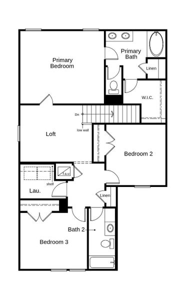 This floor plan features 3 bedrooms, 2 full baths, 1 half bath and over 1,700 square feet of living space. This floor plan features 3 bedrooms, 2 full baths, 1 half bath and over 1,700 square feet of living space.
