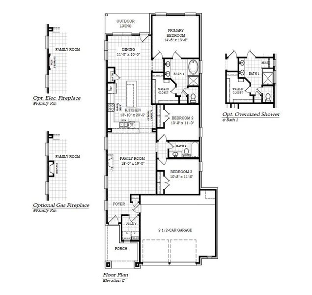 2D floor plan layout of this home in Avondale, Fate, TX (Image 3). 2D floor plan layout of this home in Avondale, Fate, TX (Image 3).