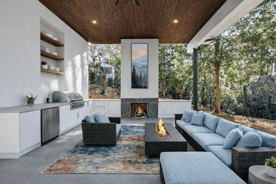 Exterior details and patio area of a home in , Atlanta (Image 29). Exterior details and patio area of a home in , Atlanta (Image 29).