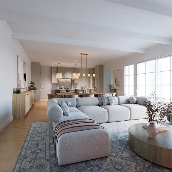 Furnished interior view inside a new home in , Dallas (Image 7).