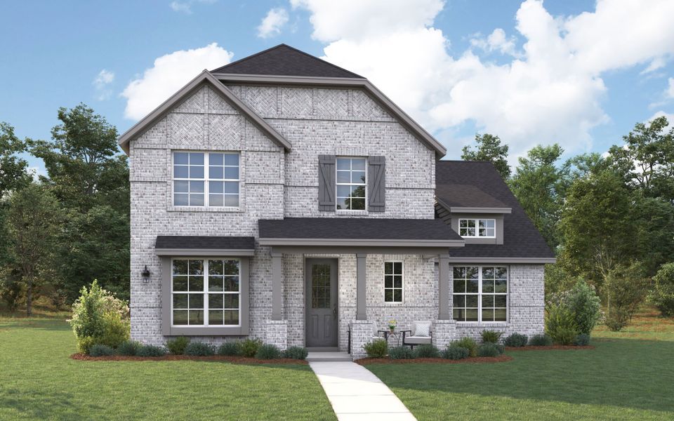 Representative exterior photo of a completed home built from the Granbury by Mattamy Homes in Bridges at Preston Crossings, Gunter, TX (Image 4).
