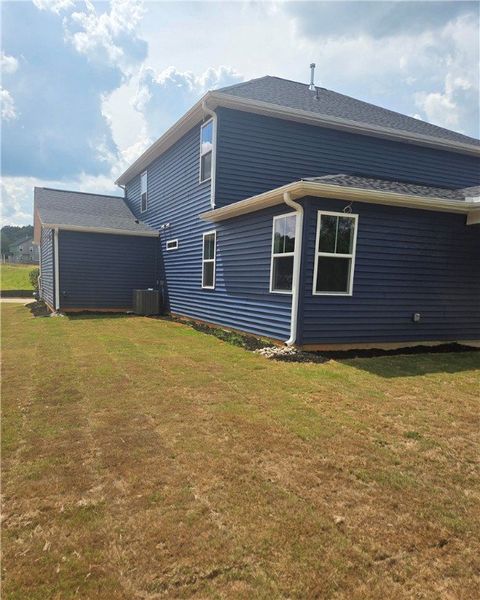 Behind the 3rd car garage with 6 ft extension. Behind the 3rd car garage with 6 ft extension.