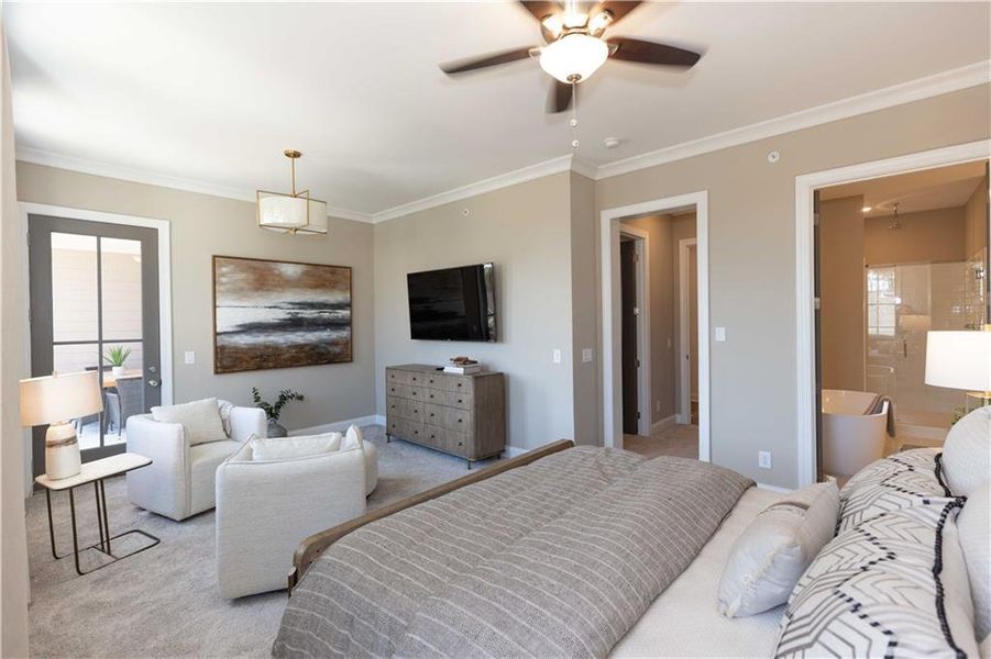 Furnished interior view inside a new home in Waterside Condos, Peachtree Corners (Image 18).