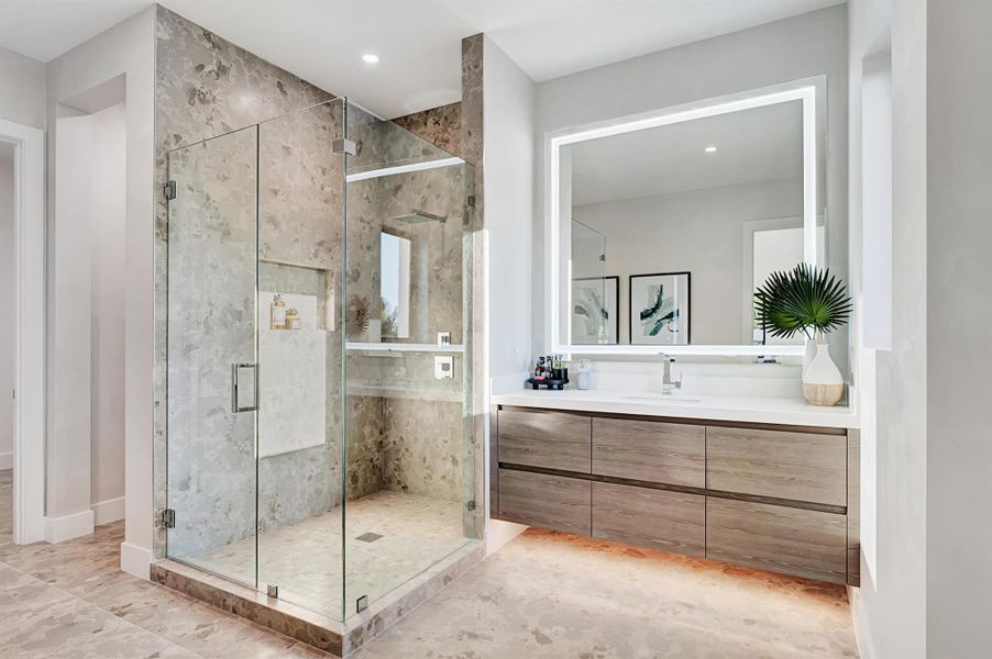 Furnished interior view inside a new home in , Boca Raton (Image 13).