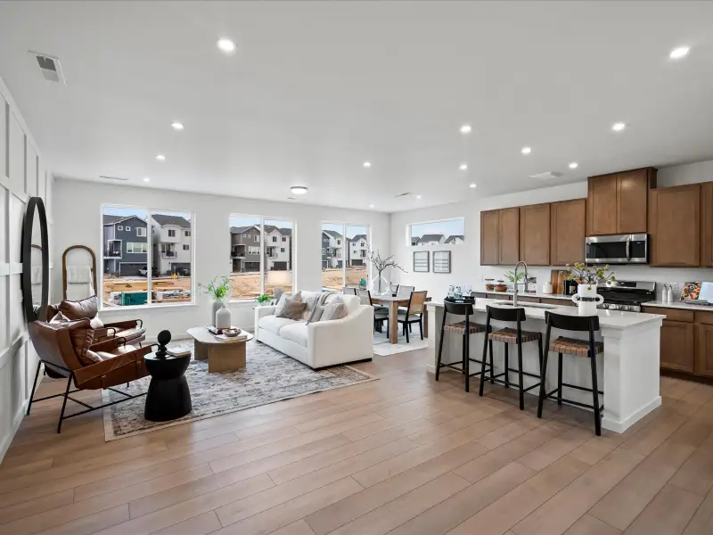 Furnished interior view inside a new home in Parkside at Victory Ridge, Colorado Springs (Image 4).