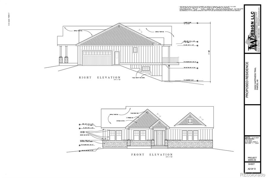 Front exterior of a new home in , Kiowa, CO, highlighting curb appeal (Image 12).