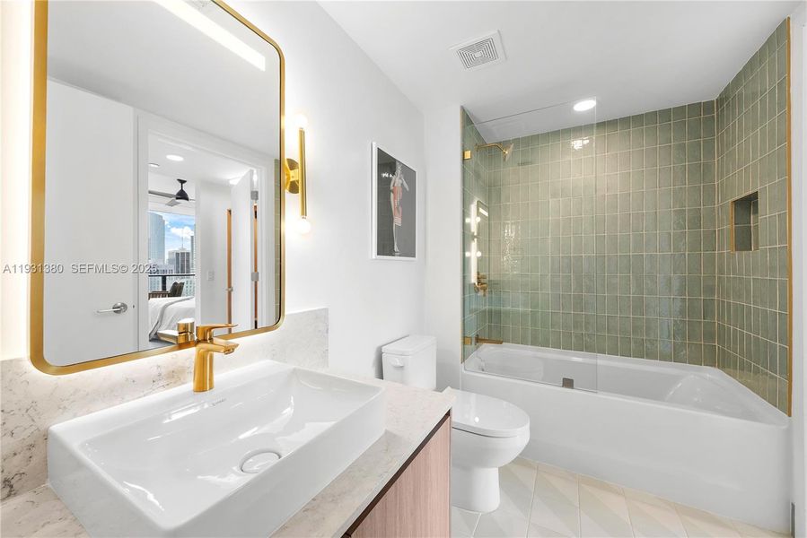 Furnished interior view inside a new home in , Miami (Image 10).