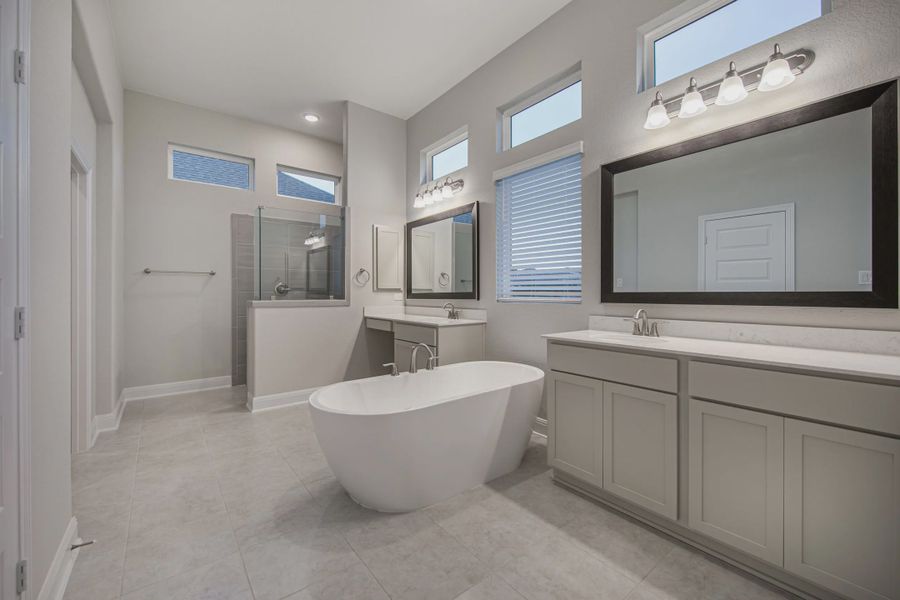 Representative furnished interior of a home built from the Drake by Chesmar Homes in Mesa Western, Cibolo (Image 8).