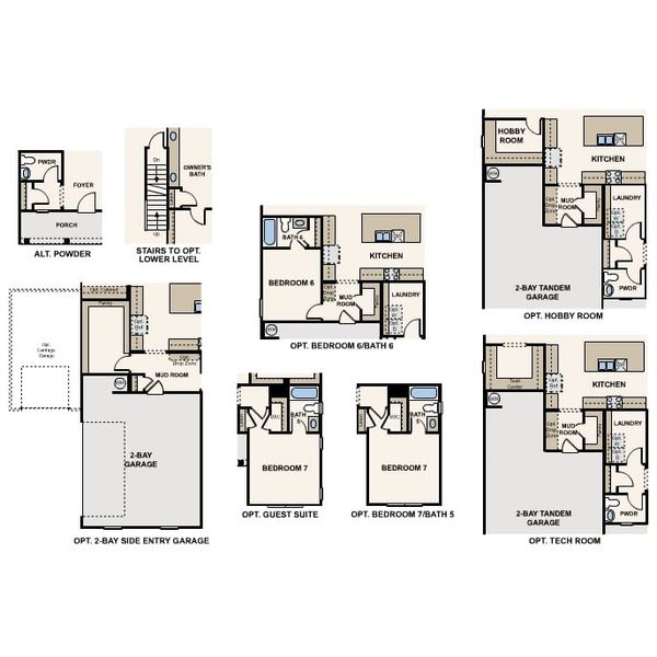 2D floor plan layout for the Hazel by Century Communities in Brookshire Manor, Canton, GA (Image 5).