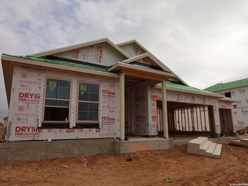 In-progress construction of a new home in Hickory Ridge, Elmendorf, TX (Image 24).