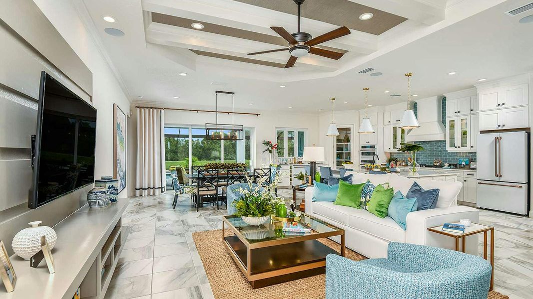 Furnished interior view inside a new home in Grand Park Real Estate and Homes for Sale in Sarasota, FL - Neal Communities, Sarasota (Image 8).