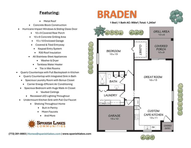 Braden Floor Plan & Features Braden Floor Plan & Features