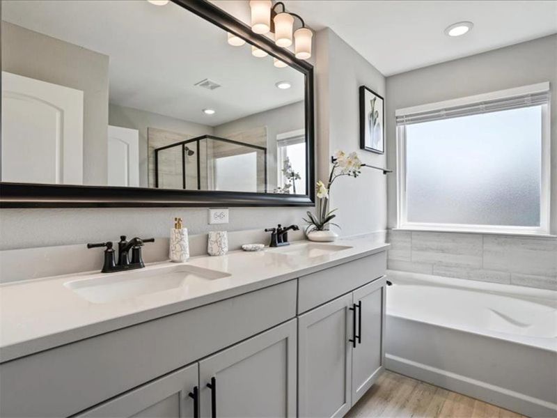 Bubble baths, long showers, double sinks—finally, a bathroom made for you. Bubble baths, long showers, double sinks—finally, a bathroom made for you.