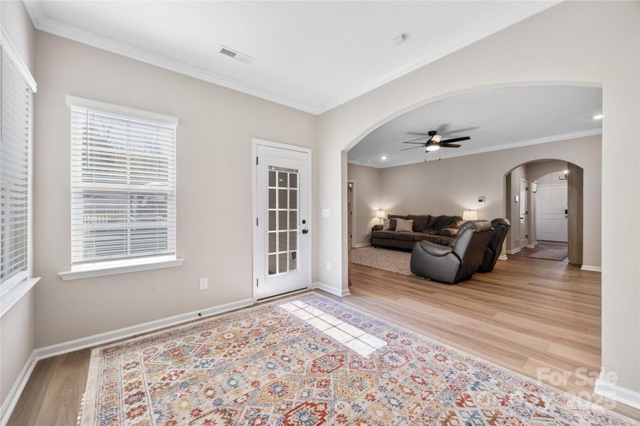 Sunroom leads to the backyard or family room. Sunroom leads to the backyard or family room.