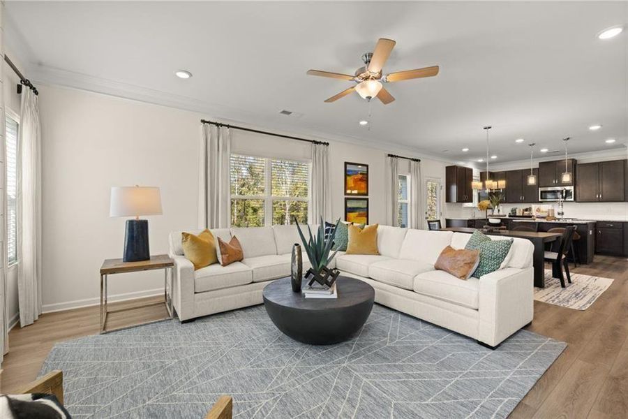 Furnished interior view inside a new home in Summerfield Place, Carrollton (Image 21). Furnished interior view inside a new home in Summerfield Place, Carrollton (Image 21).