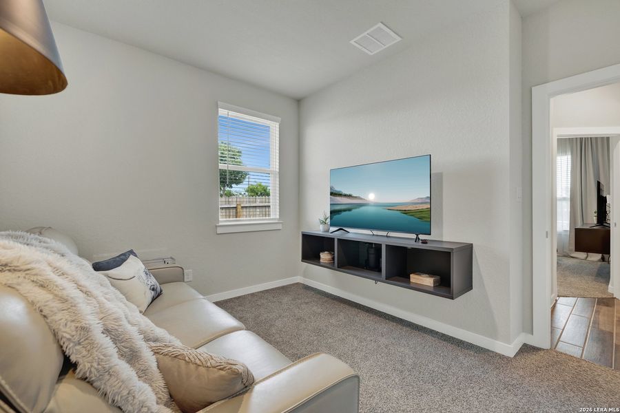 Furnished interior view inside a new home in August Fields, New Braunfels (Image 18).