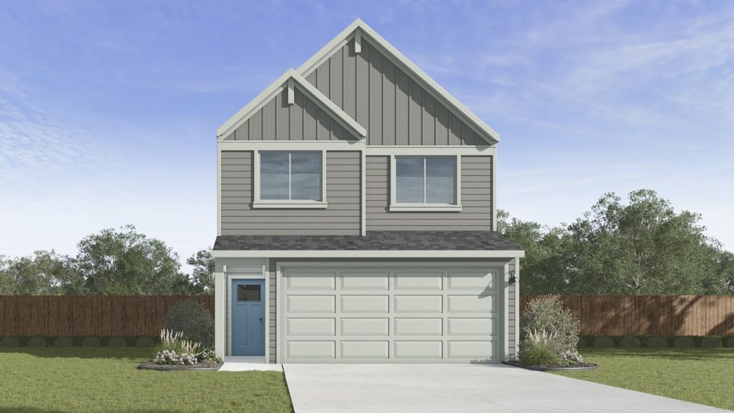 Front exterior of a new home in Arbor Trails South, Princeton, TX, highlighting curb appeal (Image 1).