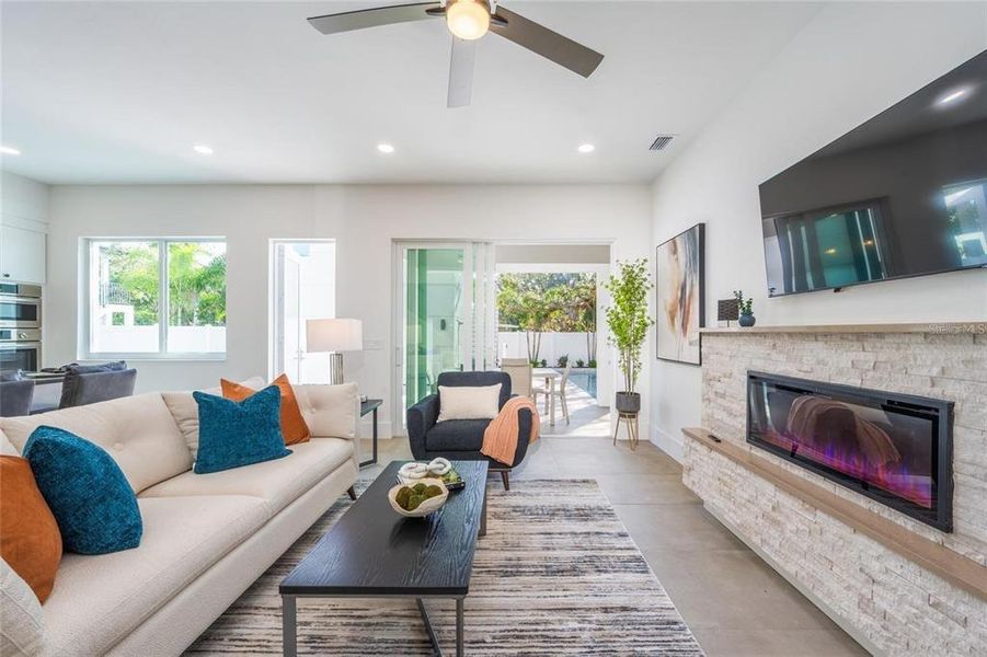 Furnished interior view inside a new home in , Sarasota (Image 44).