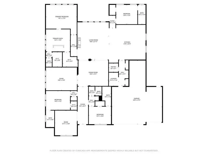 2D floor plan layout of this home in Riceland, Mont Belvieu, TX (Image 5).