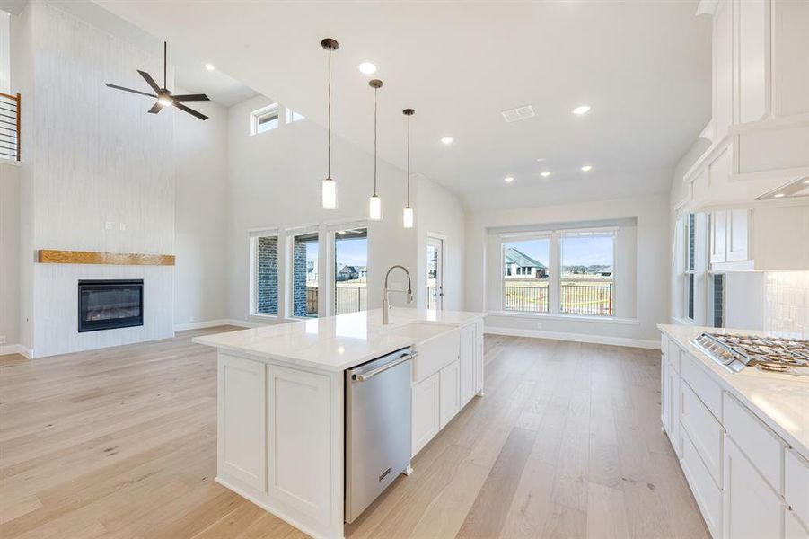 Furnished interior view inside a new home in Parks at Panchasarp Farms 55-60, Burleson (Image 13).