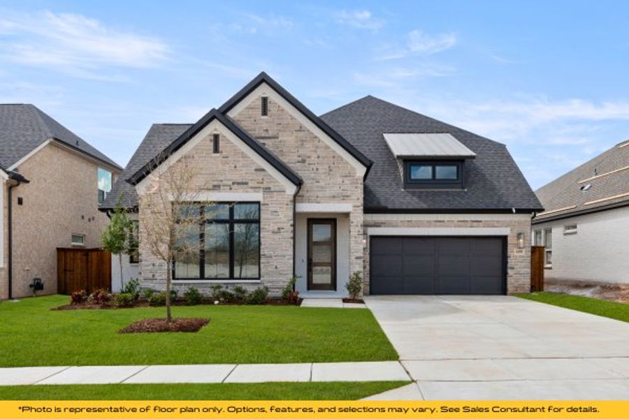 Representative exterior photo of a completed home built from the Aspen by Stonefield Homes in Heath Golf and Yacht Club, Rockwall, TX (Image 31).