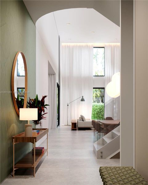 Furnished interior view inside a new home in , Miami (Image 13).