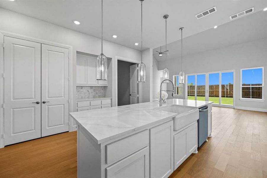 Furnished interior view inside a new home in Trinity Falls, McKinney (Image 9). Furnished interior view inside a new home in Trinity Falls, McKinney (Image 9).