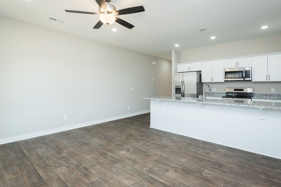Representative unfurnished interior of a home built from the TH 1442 INT by Foundation Home Builders LLC in Stokesburg Road Townhomes, Walnut Cove (Image 10).