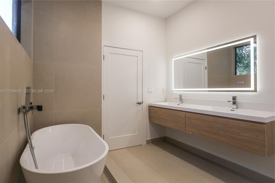 Furnished interior view inside a new home in , Miami (Image 9).