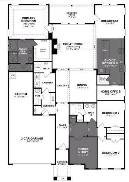 Beazer Homes Enclave at Legacy Hills Manor Floorplan.