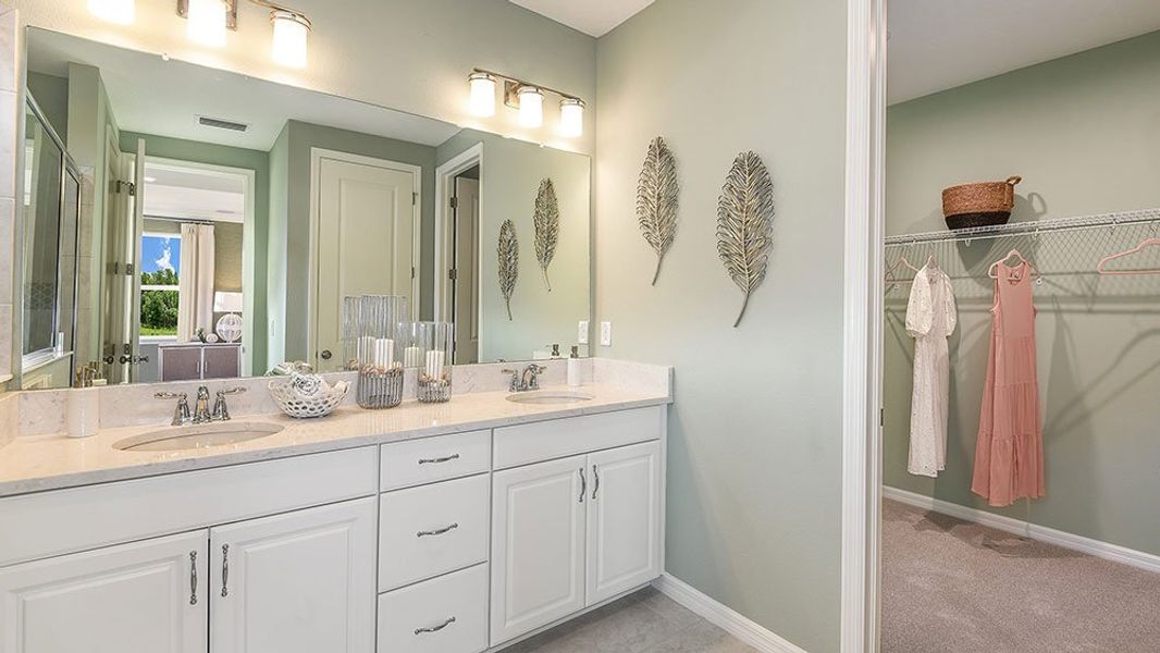 Representative furnished interior of a home built from the Newberry by Taylor Morrison in The Waters at Center Lake Ranch, St. Cloud (Image 11).