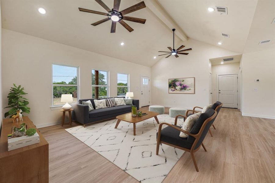 Furnished interior view inside a new home in , Granbury (Image 9). Furnished interior view inside a new home in , Granbury (Image 9).