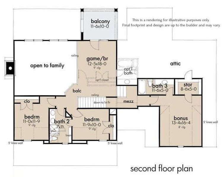 2D floor plan layout of this home in , Cornelia, GA (Image 5).