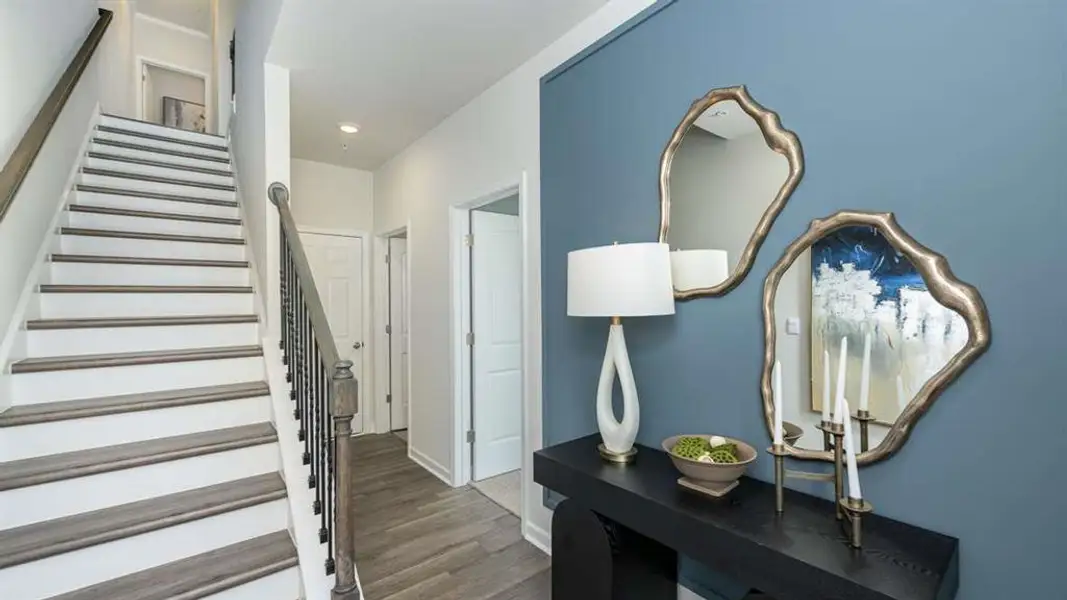 Furnished interior view inside a new home in Townes at Asbury, Hapeville (Image 12).