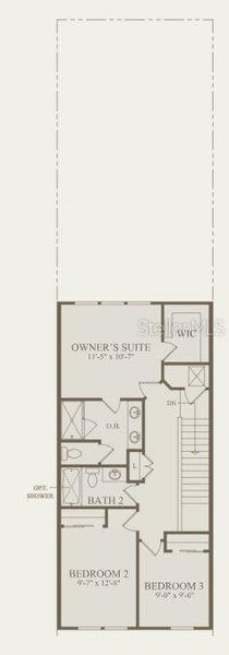 2D floor plan layout of this home in EverBe, Orlando, FL (Image 4).