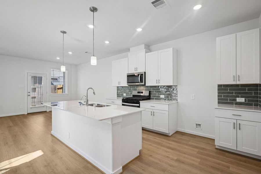 Furnished interior view inside a new home in Kemah Crossing - City Series, Kemah (Image 8). Furnished interior view inside a new home in Kemah Crossing - City Series, Kemah (Image 8).