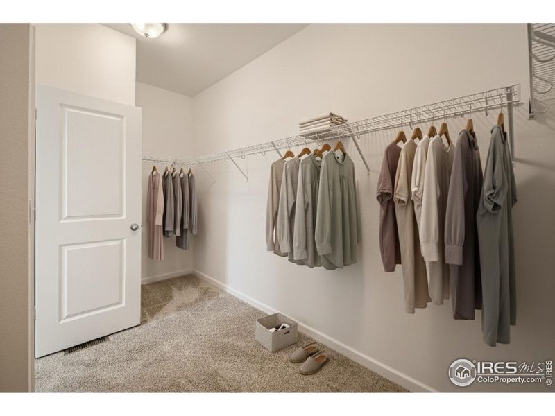 Primary bedroom walk-in closet Primary bedroom walk-in closet