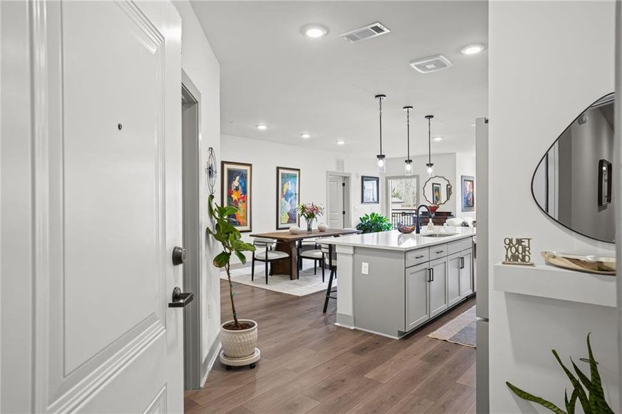 Furnished interior view inside a new home in Gatherings® at Herrington, Cumming (Image 32).