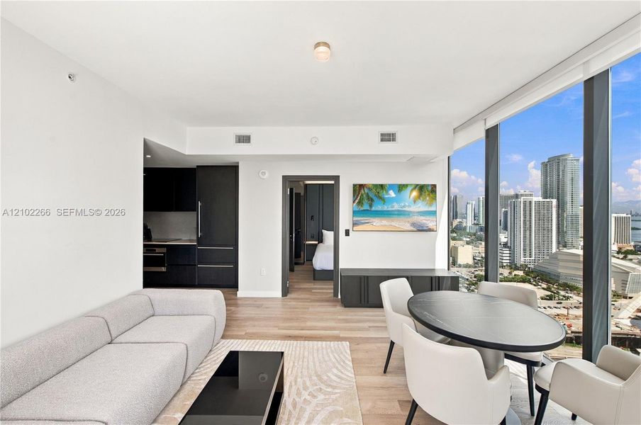 Furnished interior view inside a new home in , Miami (Image 15).