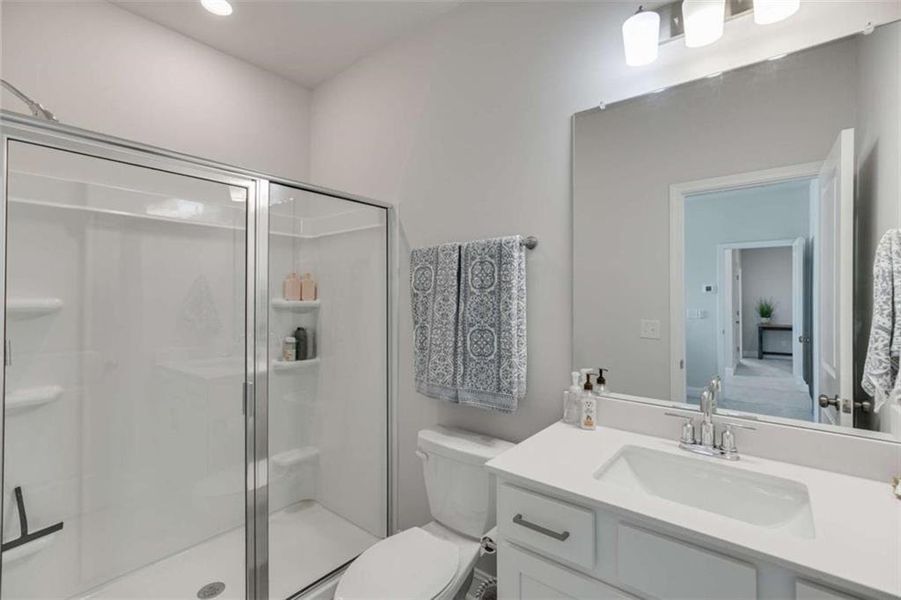 Furnished interior view inside a new home in Overlook at Lanier, Buford (Image 8).