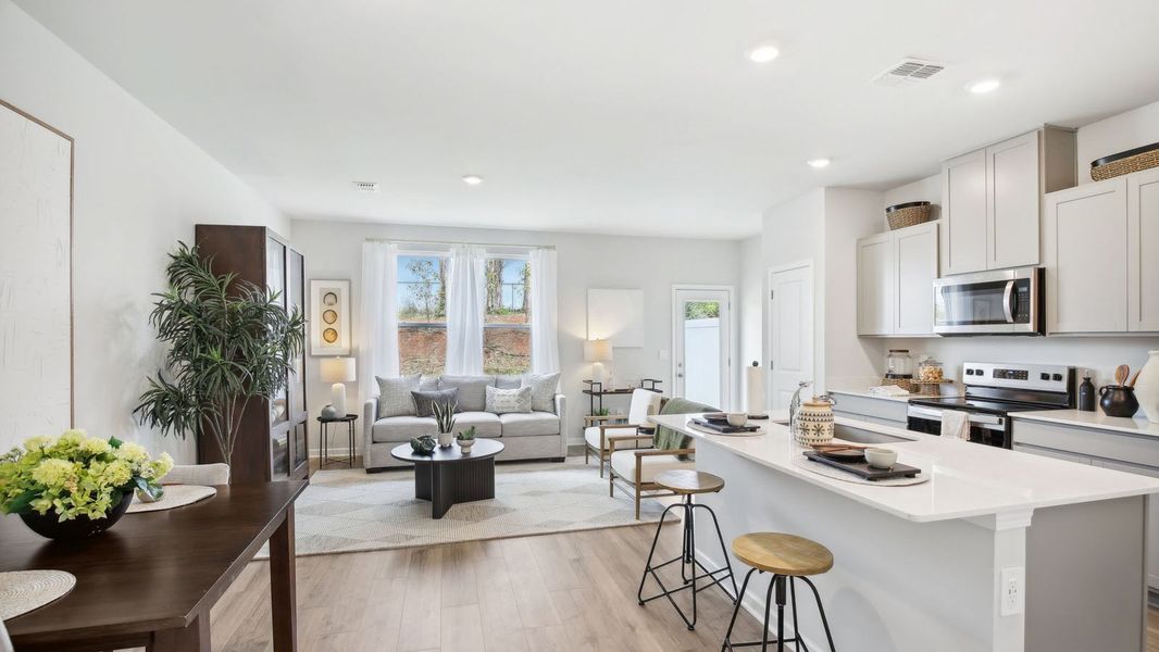 Furnished interior view inside a new home in River Landing Townhomes, Murfreesboro (Image 11).