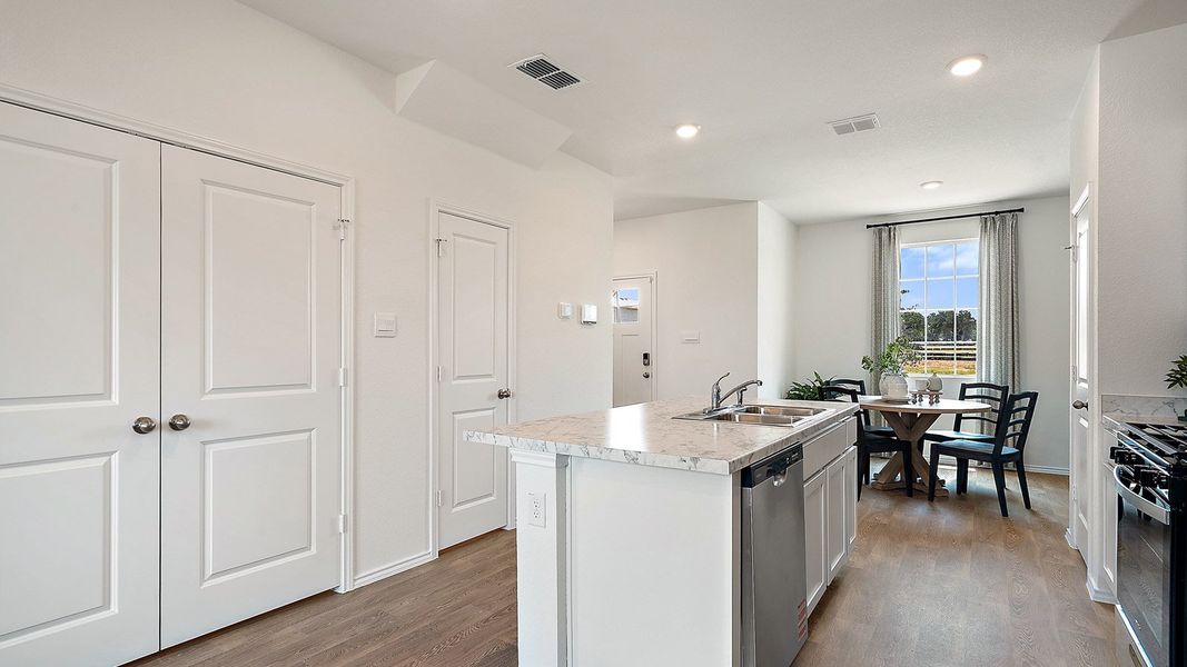 Representative furnished interior of a home built from the The Madeline by D.R. Horton in Valverde, Bastrop (Image 9). Representative furnished interior of a home built from the The Madeline by D.R. Horton in Valverde, Bastrop (Image 9).
