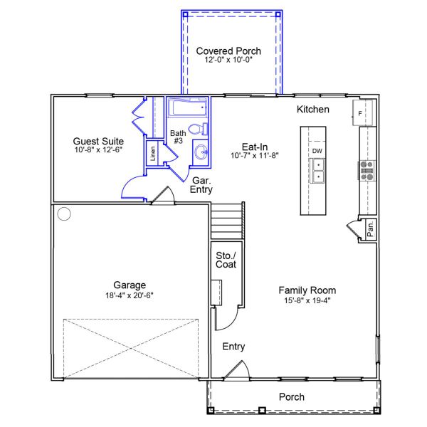 2D floor plan layout of this home in Ellington, Elgin, SC (Image 2). 2D floor plan layout of this home in Ellington, Elgin, SC (Image 2).